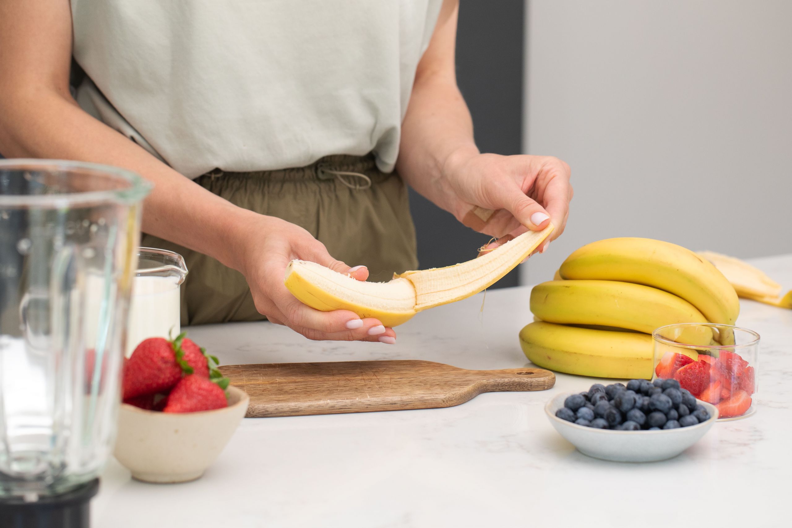 La frutta e la banana a colazione fanno bene