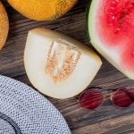 Foto dall'alto di melone e anguria